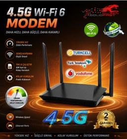 Resim UMSN 300 Mbps SolidFast 4G LTE Modem | Sim Kartlı Modem | Superbox | Wi-Fi 6 | 2.4 GHz 