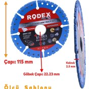 Resim Badem10 Vakum Kaynaklı Elmas Testere Sağlam Uzun Ömürlü Çok Amaçlı Kesme Disk Diski 115 mm RRM115M 