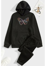 Resim Unisex Butterfly Eşofman Takımı Siyah 