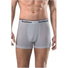 Resim 9 Adet Feelline Gri Pamuklu Doğal Likralı Erkek Boxer Çok Renkli 