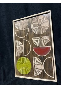 Resim Cıgılwood Cırcles Ahşap Bohem Tablo 