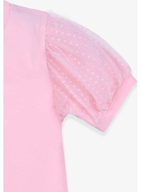 Resim Breeze Kız Çocuk Tişört Kolları Tüllü 8-12 Yaş, Somon 