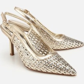 Resim HOTİÇ Kadın Gold Örgü Detaylı İnce Topuklu Stiletto 