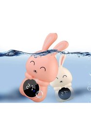 Resim TechStore Pil Hediyeli Bebekler için Su Sıcaklığı Ölçer Bebek Banyo Termometresi Beyaz Tavşan 