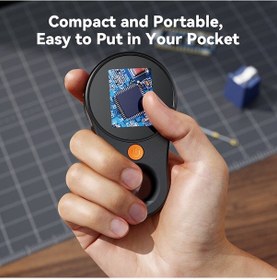 Resim Padalink El Tipi Dijital Mikroskop 500x Büyütme 2mp 1080p Hd Fotoğraf-video 8 Led Işıkli Bilgisayar Bağlanabilir Siyah 