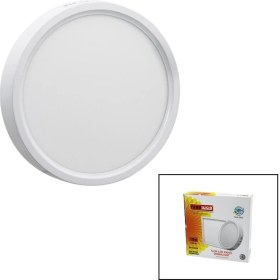 Resim Nisaluce EPL-18SÜ 18W Beyaz Metal Kasa Sıva Üstü Yuvarlak LED Slim Panel 1260LM BEYAZ=6500K 30.000 Saat Ömür (5067) 