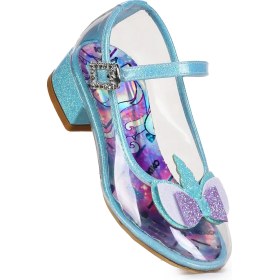 Resim Kiko Kids Unicorn Kız Çocuk Topuklu Abiye Şeffaf Ayakkabı 