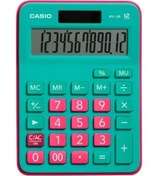 Resim Casio MX-12B-GNRD Yeşil+Pembe 12 Hane Masa Üstü Hesap Makinesi 