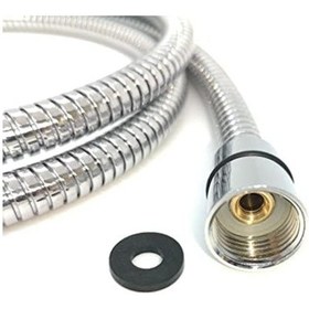 Resim Rainy Lüks Duş Seti - 5 Fonksiyonlu Masaj Duş Başlığı + 150cm Ekstra Uzun Çift Kenetli Duş Spirali Hortumu + Duş Başlığı Mafsal Askısı Siyah 