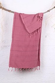 Resim %100 Pamuk 90x180 Peştemal Gül Kurusu 