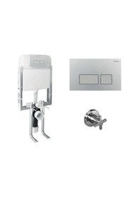 Resim Turkuaz Cerastyle Aqua Rimless Kanalsız Asma Klozet ve Gömme Rezervuar Tam Set 