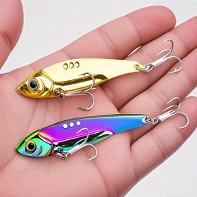 Resim 1 adet Çinko Alaşım VIB Balıkçılık Yemi, 5g/7g/10g/15g/20g Batan Wobbler Yüzgeçli Taklit, Buz Cıvata Yapay Yem Tatlısu ve Tuzlu Su Balıkçılığı için, Gerçekçi Balık Tasarımı | Dayanıklı Balıkçılık Yemi 