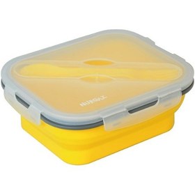 Resim Nurgaz Campout Silikon Katlanabilir Tek Gözlü Yemek Seti Sarı Çok Renkli 