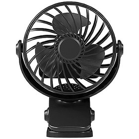 Resim Gece Lambası Ve 720 Dönebilen Klipsli Şarjlı Vantilatör Siyah 