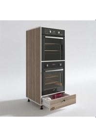 Resim Kenzlife fırın dolabı naime crd 145*60*56 mutfak çekmeceli ayaklı banyo kiler ofis 