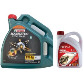 Resim Castrol Magnatec A5 5w-30 Tam Sentetik Motor Yağı 4 L + K.antifriz 3 L 