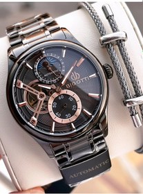 Resim Bigotti Otomatik Ve Kurmalı Çelik Karatma Ve Renk Atma Yapmaz 5 Atm Erkek Kol Saati Ebg.10683.6 Siyah 