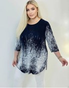 Resim Gulay Style Uzun Büyük Beden Tunik 160006722 Mavi 