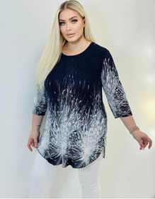 Resim Gulay Style Uzun Büyük Beden Tunik 160006722 Mavi 