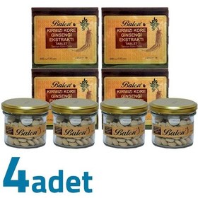 Resim Balen Kırmızı Kore Ginsengi Ekstraktı Tahta Kutulu 600mg X 120 Tablet X 4 Kutu 