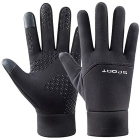 Resim Happychildhood Kış Bisikletçiliği Kayak Açık Hava Eldivenleri Siyah 