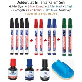 Resim Doldurulabilir Beyaz Tahta Kalemi Seti - 14 Parça Karışık 