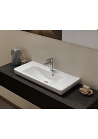 Resim Turkuaz Seramik Cerastyle Porto 85 x 38 CM Etajer Lavabo 