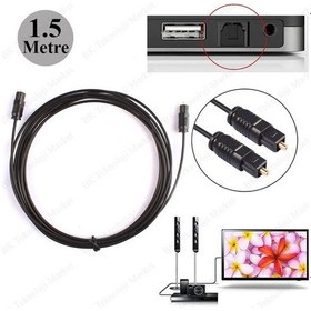 Resim 1.5 Metre Digital Optik Toslink Fiber Ses Kablosu Od22 