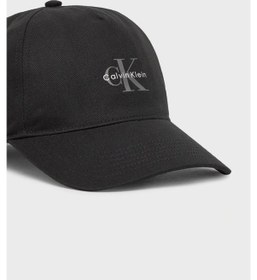Resim Calvin Klein Mono Logo Erkek Siyah Kot Şapka Lv04g5007g-ub1 Siyah 