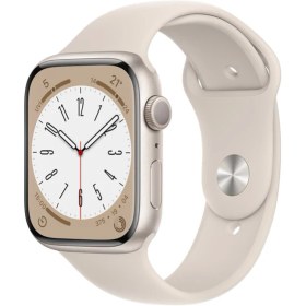 Resim Apple Watch Series 8 Gps 45MM Starlight Aluminium Case With Starlight Sport Band - Regular MNP23TU/A 