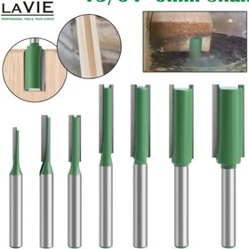 Resim 1-7 adet LAVIE 6mm Şaft Düz Bit Tungsten Karbür Tek Çift Flüt Yönlendirici Bit Ahşap Freze Kesici Ağaç İşleri Aracı Için 