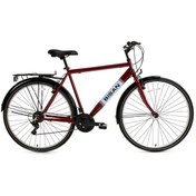 Resim Bisan Hardy Şehir Bisikleti 46 Cm V 28" 21 Vites Bordo Siyah- Bordo - Siyah - Beyaz 
