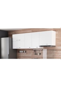 Resim Minar 220 Cm Mutfak Dolabı Beyaz 220-B8-Üst Modül Beyaz 