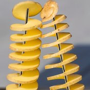 Resim 6 adet Set Çok Fonksiyonlu Spiral Patates Dilimleyici, Paslanmaz Çelik Manuel Tornado Twister Sebze Kesici, BBQ, Kamp Mutfak Araçları için, Flint veya Magnezyum Çubuğu Dahil Değil 