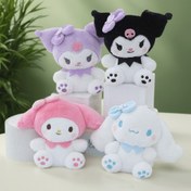 Resim IP 1 Adet Sanrio Karikatür Peluş Kolye Ucu, Küçük Köpek Irkları İçin Tavsiye Edilen, Parti Hediyesi ile Peluş Bebek Figürlü Anahtarlık 