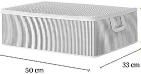 Resim Meleni Home 2'li Çekyat Baza Tipi Yastık Kıyafet Saklama Hurcu - Baza Altı Düzenleyici Hurç 50 x 30 x 22 cm 