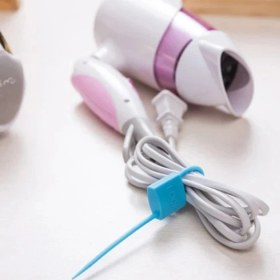 Resim Kilit Şeklinde Silikon Kablo ve Poşet Bağlama Aparatı (3'lü Set) 