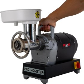 Resim Enazon Et Kıyma Makinesi (Geri Çalışma Özellikli) 0,55 Kw 0,75 Hp Sucuk Aparatlı 