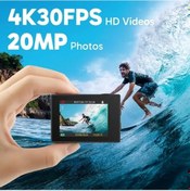 Resim Akaso Ek7000 4k30fps 20mp Ultra Hd Sualtı Aksiyon Kamerası Delikli Siyah 