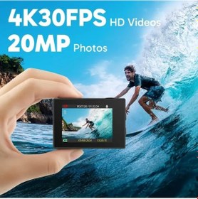 Resim Akaso Ek7000 4k30fps 20mp Ultra Hd Sualtı Aksiyon Kamerası Delikli Siyah 