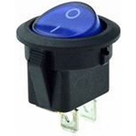 Resim 16mm Yuvarlak 2 Pin Anahtar Switch Mini Buton Mavi Plastik Açma Kapama On/off 3a 250v 3a 250v Latch 