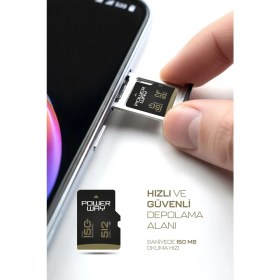 Resim Powerway Premium 512 GB Sdxc Uhs Class 4K Ultra Hızlı Hafıza Kartı + Adaptör 