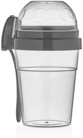 Resim Bölmeli Yoğurt Saklama Kabı, 600 ml + 200 ml, Diyet ve Sağlıklı Beslenme İçin, BPA İçermeyen, Taşınabilir 