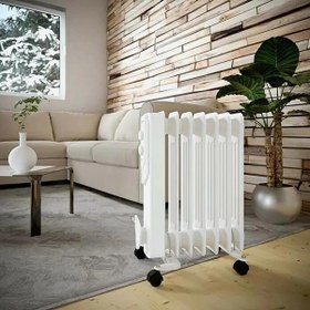 Resim Voltomat Termostatlı 1500 W 7 Dilim Yağlı Radyatör Beyaz Isıtıcı 