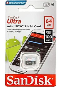 Resim Sandısk Ultra 64Gb 100Mb - S Microsdxc Hafıza Kartı 