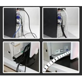 Resim AyrStore 1 mt x 16 mm Spiral Boru Kablo Kanalı Kablo Fiş Düzenleyici Toplayıcı Kordon Kablo 