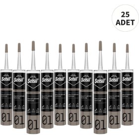 Resim Selsil Genel Amaçlı Beyaz Silikon 280 Gr. 10 Adet Beyaz 