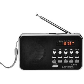 Resim Xindoker "l-938 Taşınabilir Fm Radyo & Mp3 Çalar - Yüksek Ses Kalitesi, Usb/tf Kart Desteği, Kulaklık Çıkışı" 