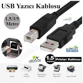 Resim Usb Yazıcı Kablosu 1.5 Metre Siyah 
