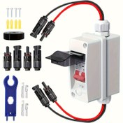 Resim 500V DC Fotovoltaik Devre Kesici, 2 Pin Güneş Enerji Besleme Kablosu ile, Güneş Paneli Sistemi Aksesuarı, Boyalı Yüzey, 265V-1000V Çalışma Gerilimi, Plastik Malzeme, Oda Elektrikli Sert Kablolama 